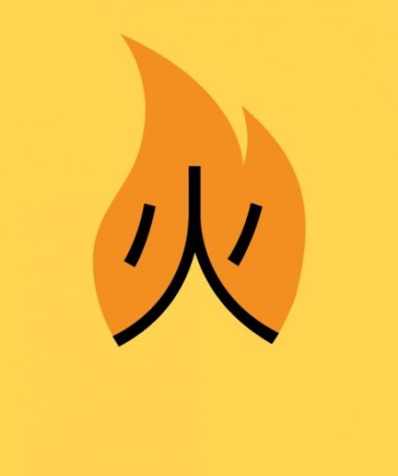 китайский иероглиф слова Огонь